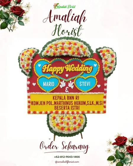 Papan Bunga Pernikahan Randugong